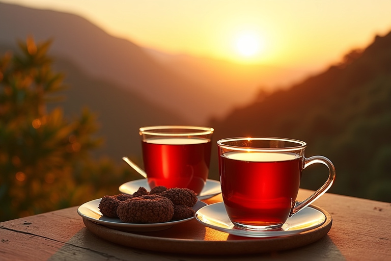 Manzara eşliğinde çay
